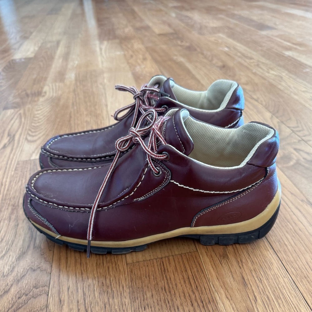 Air Balance Burgundy Leather Ankle Boots